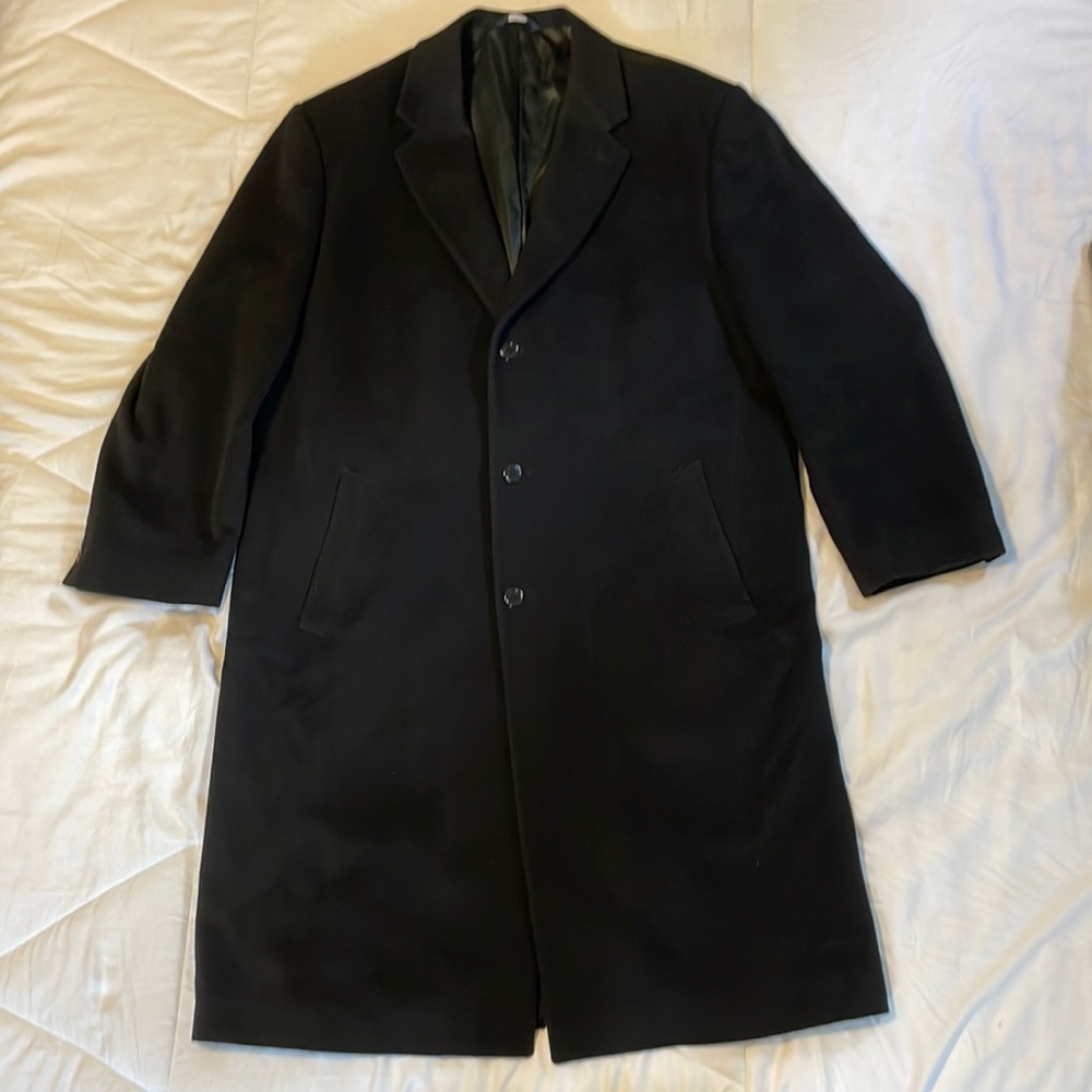 Brooks Brothers Mens Black Pea coat